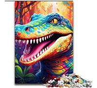Puzzles 1000 pièces pour adultes Crocodile coloré 1000 pièces Puzzles pour adultes Parfait pour la décoration de la maison et du bureau,les fêtes,les anniversaires et les cadeaux de vacances (50x75cm)