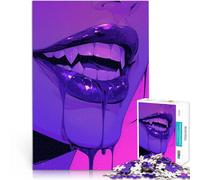 Puzzles 1000 pièces pour Adultes Crocs et Gouttes de Vampire pour Le Jeu éducatif Challenge Toy Super Cadeau 50x70cm