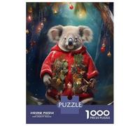 Puzzles 1000 Pièces pour Adultes Cute Koala Xmas Adolescents Puzzles Jeux De Détente Cadeaux pour Femmes Cadeaux pour Amis Et Famille 38x26cm/1000pcs