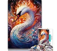 Puzzles 1000 pièces pour Adultes Cygnes colorés Puzzles pour Adolescents, Jouets de Jeu Chaque pièce est Unique - Jeu Familial Stimulant et Amusant (Taille 38x26cm)