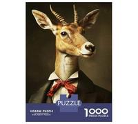 Puzzles 1000 Pièces pour Adultes Dapper Gazelle in A Suit Puzzle À Monter Soi-même, Un Jeu Amusant Et Humoristique, Idéal comme Cadeau pour Toute La Famille 70x50cm/1000pcs