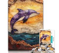 Puzzles 1000 pièces pour Adultes, Dauphin Fantastique, pour stimuler Le Cerveau, Jouets addictifs pour cultiver la Patience, Collection d'artistes, Beaux-Arts (38x26cm)