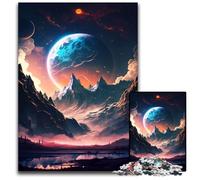 Puzzles 1000 pièces pour Adultes Dawn of Planet Paysage Puzzles impossibles pour Adultes Idéal pour Le Plaisir en Famille, la détente et Les Cadeaux de Vacances 50x75cm/19,68x29,52 Pouces