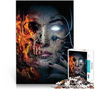 Puzzles 1000 pièces pour Adultes De l'humain à la Machine Entraînez Votre Cerveau et Vos Mains Décoration d'intérieur 26x38cm