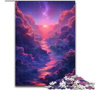 Puzzles 1000 pièces pour Adultes, décors extraterrestres colorés pour Adultes et Adolescents, soirée de Jeux en Famille, idée Cadeau stimulante, Taille 38x26cm