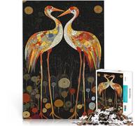 Puzzles 1000 pièces pour Adultes Deux Amoureux de la Grue à la manière de Gustav Convient aux Personnes âgées de 14 Ans et Plus décoration Murale de Jeu Cadeaux Uniques pour Anniversaire et Noël。