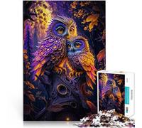 Puzzles 1000 pièces pour Adultes Deux hiboux se blottissent dans Un Arbre Jeu Pratique Car C'est Un pour Toute la Famille 50x70cm