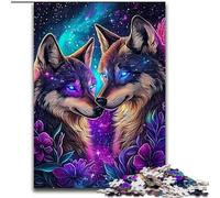 Puzzles 1000 pièces pour Adultes Deux Tigres Puzzles en Bois Jeu interactif Familial, Décoration d'intérieur DIY Défi cérébral Cadeau (Taille 50x75cm)