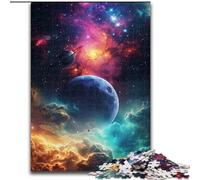 Puzzles 1000 pièces pour Adultes dévoilés Planètes aux Couleurs éclatantes en Bois,idéal pour s'amuser en Famille,se détendre et Offrir des Cadeaux de Vacances 50x75cm pour Les Anniversaires