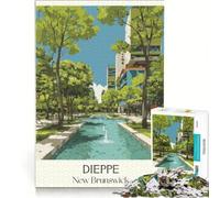 Puzzles 1000 pièces pour Adultes Dieppe New Brunswick | Analyse et logique Réduction du stress intéressante grâce à un poster d'association et une fiche de questions-réponses.