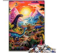 Puzzles 1000 pièces pour Adultes Dinosaur World Jigsaw Activité à Domicile pour Les Vacances, Les Anniversaires et Les soirées de Jeux en Famille (Taille : 50x75cm)