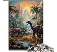 Puzzles 1000 pièces pour Adultes Dinosaur World Jigsaw Activité à Domicile pour Les Vacances, Les Anniversaires et Les soirées de Jeux en Famille (Taille : 50x75cm)