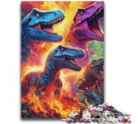 Puzzles 1000 pièces pour Adultes Dinosaure Convient aux 14 Ans et Plus Jouet intellectuel Jeu éducatif pour Anniversaire et Noël 26x38cm