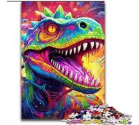 Puzzles 1000 pièces pour Adultes Dinosaures Anciens Puzzles en Bois Taille 50x75cm Décoration DIY, Défi cérébral, pour Adultes, Famille, Cadeau de Vacances