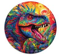 Puzzles 1000 pièces pour Adultes Dinosaures Anciens Puzzles Ronds 1000 pièces pour Adultes Cadeau pour Hommes et Femmes, Quotidien et Occasions spéciales (67,5x67,5cm)