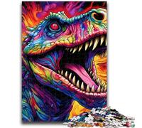 Puzzles 1000 pièces pour Adultes Dinosaures colorés 1000 pièces pour Adolescents, Jeu de Quiz, décoration Murale, Cadeaux d'anniversaire et de Noël Uniques (26x38cm)