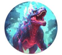 Puzzles 1000 pièces pour Adultes, Dinosaures de l'ère Jurassique, Puzzles Ronds 1000 pièces pour Adultes, Casse-tête Stimulant - Jouet Relaxant pour Adolescents 1000 pièces (67,5x67,5cm)