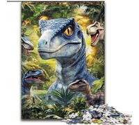 Puzzles 1000 pièces pour Adultes, Dinosaures, Jouet éducatif et décompressant, idéal comme Cadeau pour Toute la Famille (Taille 50x75cm)