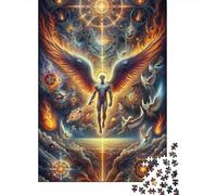 Puzzles 1000 Pièces pour Adultes Divine Ascension Art Print Adolescents Puzzles Jeu Familial Défi Difficile Cadeaux Anti-Stress 70x50cm/1000pcs