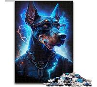 Puzzles 1000 pièces pour Adultes Doberman Pinscher Puzzle 1000 pièces Cadeaux Jeu Familial interactif, Convient aux 14 Ans et Plus (Taille 26x38cm)