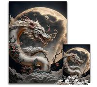 Puzzles 1000 pièces pour Adultes Dragon Brave, Puzzles stimulants, Design Complexe pour Adolescents, décoration DIY et Divertissement Stimulant pour Le Cerveau 50x75cm/19,68x29,52 Pouces