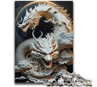 Puzzles 1000 pièces pour Adultes Dragon Courageux Aidez Le Cerveau à exercer des Jouets addictifs pour cultiver la Patience Collection d'artistes, Beaux-Arts 26x38cm