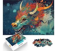 Puzzles 1000 pièces pour Adultes Dragon d'un Autre Monde Difficile à réaliser mais Amusant et Humoristique Décoration d'intérieur 26x38cm