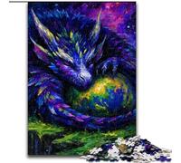 Puzzles 1000 pièces pour Adultes Dragon et Terre Puzzle Soirée de Jeux en Famille Expérience visuelle stimulante et enrichissante (Taille 26x38cm)