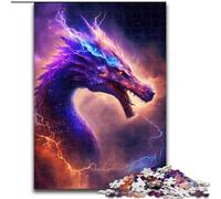 Puzzles 1000 pièces pour Adultes Dragon étoilé en Bois, Parfaits pour s'amuser en Famille Lors des Anniversaires et de Noël 50x75cm. Activité de Jeu familiale captivante.