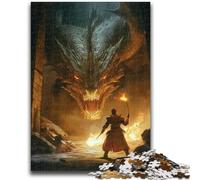 Puzzles 1000 pièces pour Adultes, Dragon Fantastique, Anti-Stress, défi Difficile, décoration d'intérieur Unique et Cadeaux 26x38cm