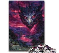 Puzzles 1000 pièces pour Adultes Dragon mystérieux Jouets éducatifs Jeux familiaux Renforcer l'amour Entre Couples 26x38cm