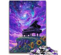 Puzzles 1000 pièces pour Adultes Dream Piano Difficile à réaliser mais Amusant et Humoristique avec Affiche et fiche de Questions-réponses Assorties 50x75cm