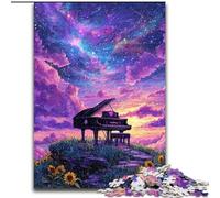 Puzzles 1000 pièces pour Adultes Dream Piano Puzzles 1000 pièces pour Adultes Interaction familiale et Cadeau Amusant, Design Abstrait Vibrant 26X38CM