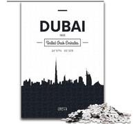 Puzzles 1000 pièces pour Adultes Dubaï, Émirats Arabes Unis Jouet éducatif et décompressant, idéal comme Cadeau pour Toute la Famille 50x75cm