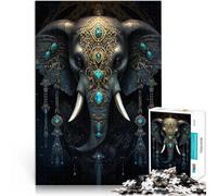 Puzzles 1000 pièces pour Adultes éléphant Magique Séjour Anti-Stress pour Tuer Le Temps Jeu éducatif pour Anniversaire, Noël 75x50cm