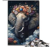 Puzzles 1000 pièces pour Adultes Éléphant Puzzles stimulants 26x38cm Casse-tête éducatif, Décoration Artistique pour la Maison et Le Bureau, 14 Ans et Plus