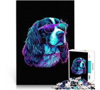 Puzzles 1000 pièces pour Adultes Épagneul Springer Anglais Entraînez Votre Cerveau et Vos Mains Bon Cadeau 38x26cm