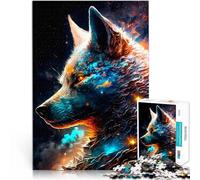 Puzzles 1000 pièces pour Adultes Espace Loup Jouets éducatifs et d'apprentissage Jeux familiaux Œuvre d'art 38x26cm
