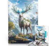 Puzzles 1000 pièces pour Adultes Esprit de la Nature Élan Jouet éducatif intellectuel décompressant Jeu de défi Unique 52x38cm