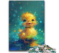 Puzzles 1000 pièces pour Adultes et Adolescents Adorable Petit Canard Jaune pour Les 14 Ans et Plus Jeux Amusants Activités Amusantes à la Maison, Cadeaux d'anniversaire, Cadeaux de Voyage 50x75cm