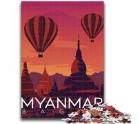 Puzzles 1000 pièces pour Adultes et Adolescents, Affiches de Voyage Autour du Monde pour Adolescents, avec Affiche et fiche de Questions-réponses pour Les 14 Ans et Plus (50x75cm)
