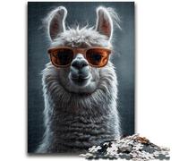 Puzzles 1000 pièces pour Adultes et Adolescents Alpaga Jeu éducatif Défi Jouet Décoration Murale Cadeaux d'anniversaire et de Noël Uniques 26x38cm