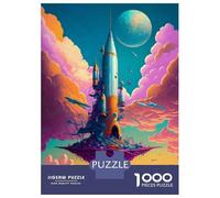 Puzzles 1000 Pièces pour Adultes Et Adolescents Amazing Rocket The Sea Puzzles Anti-Stress, Décoration Intérieure, Cadeaux Uniques d'anniversaire Et De Noël 70x50cm/1000pcs