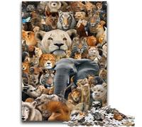 Puzzles 1000 pièces pour Adultes et Adolescents Animaux africains 1000 pièces pour Adolescents, Jeux éducatifs Décoration d'intérieur Convient pour la décoration de Bureau 50x75cm