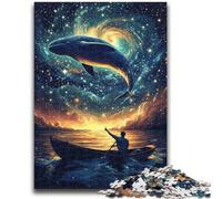 Puzzles 1000 pièces pour Adultes et Adolescents, Animaux, Baleines, Art, défi d'intelligence cérébrale, Jouets addictifs, Cadeau Amusant pour Les 14 Ans et Plus, 50x75cm