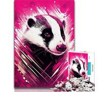 Puzzles 1000 pièces pour Adultes et Adolescents, Animaux, Blaireau à Miel, Jeux éducatifs pour la Famille, décoration d'intérieur, Cadeau (Taille 75x50cm)