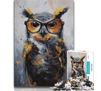 Puzzles 1000 pièces pour Adultes et Adolescents, Animaux, Hibou, Jeux Amusants en Famille, activités Amusantes à la Maison, Cadeau d'anniversaire, Cadeaux de Voyage (38x26cm)