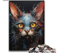 Puzzles 1000 pièces pour Adultes et Adolescents, Animaux, Renards, Jouets de Divertissement Familial avec Affiche et fiche de Questions Assorties 38x52cm