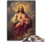 Puzzles 1000 pièces pour Adultes et Adolescents Art de Jésus Convient aux 14 Ans et Plus Jeux familiaux Offrez des Cadeaux pour Toute la Famille 50x75cm