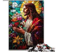 Puzzles 1000 pièces pour Adultes et Adolescents, Art de Jésus, Jouets Anti-Stress, Cadeaux d'anniversaire Uniques pour Les 14 Ans et Plus (Taille 26x38cm)